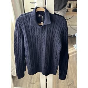 Navy FLY 3 Sweater Size 50- Collo Split Trecia | Italian knitwear